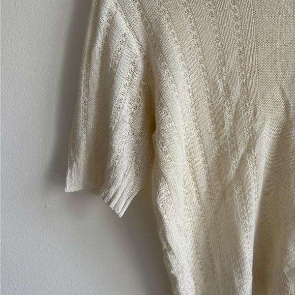 Vintage Knit Cream Shirt - Picture 4 of 6